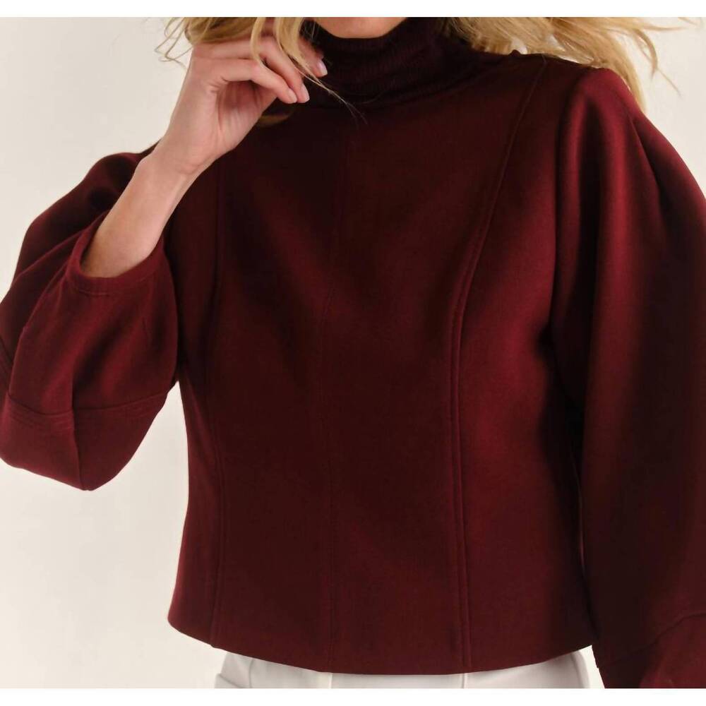 NEW CARTOLINA NANTUCKET neely boatneck top in wine
